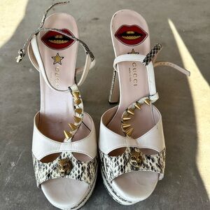 Gucci snakeskin heels